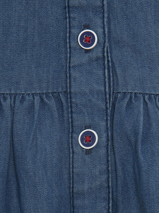 Children's Dress Sleeveless Denim Blue