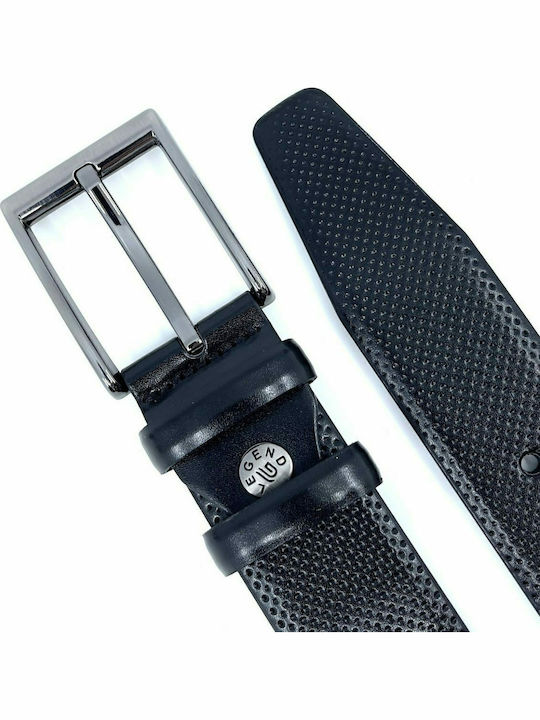 Men's Belt Leather Navy Blue