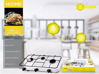 Hoomei Countertop Burner Flüssiggas Triple Weiß