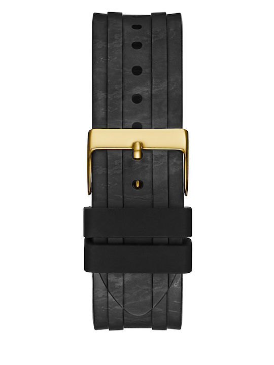 GC Watches Ανδρικό Ρολόι 44mm Χρονογράφος Μπαταρίας με Μαύρο Καουτσούκ Λουράκι