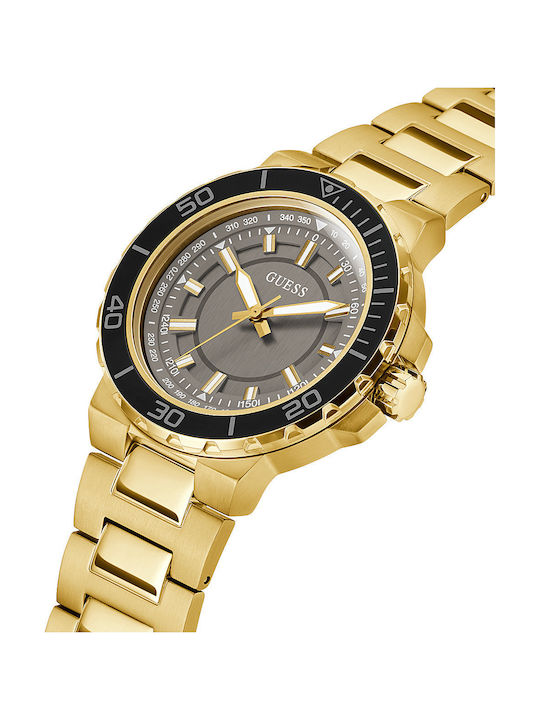 GC Watches Ανδρικό Ρολόι 44mm Μπαταρίας με Χρυσό Μεταλλικό Μπρασελέ