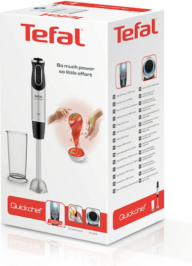 Tefal Quickchef Ραβδομπλέντερ με Ανοξείδωτη Ράβδο 1000W Μαύρο