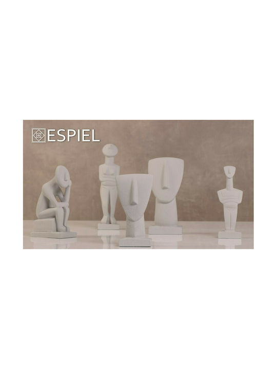 Espiel Διακοσμητικό Αγαλματίδιο από Γύψο Eco Σκούρο Γκρι 10cm