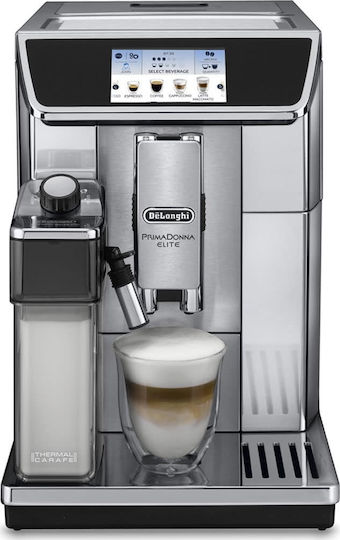 De'Longhi ECAM 656.75.MS Automatic Espresso Coffee Machine 1450W Pressure 15bar for Cappuccino with Grinder Silver