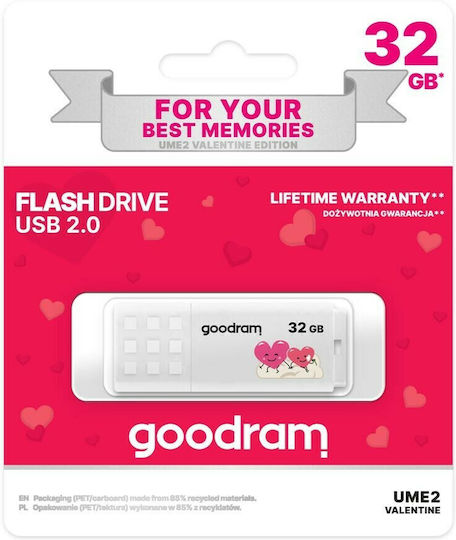 GoodRAM UME2 Valentine 32GB USB 2.0 Stick White