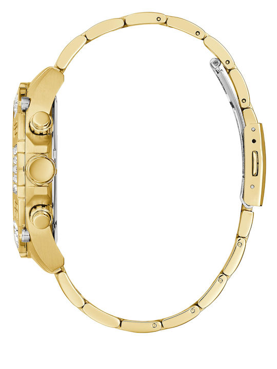 GC Watches Ανδρικό Ρολόι 46mm Χρονογράφος Μπαταρίας με Χρυσό Μεταλλικό Μπρασελέ