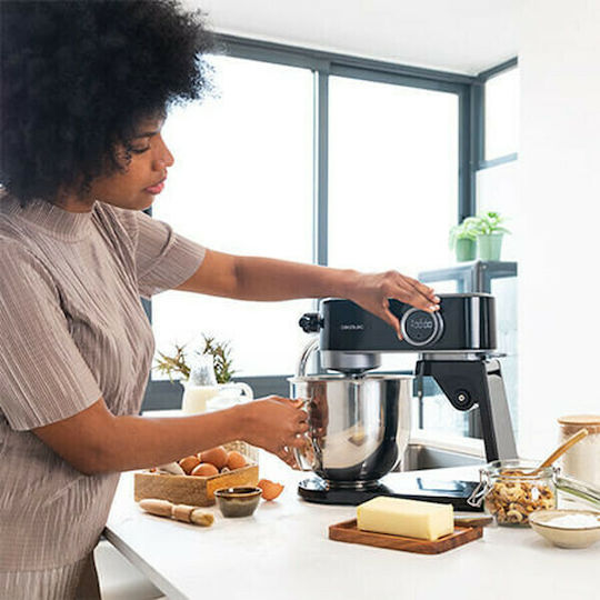 Cecotec Twist & Fusion 4000 Luxury Black Stand Mixer 800W with Stainless Mixing Bowl 5.2lt