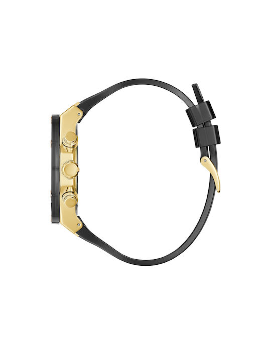 GC Watches Мъжки Часовник 46мм Хронограф На батерия с Черен Каучукова Каишка