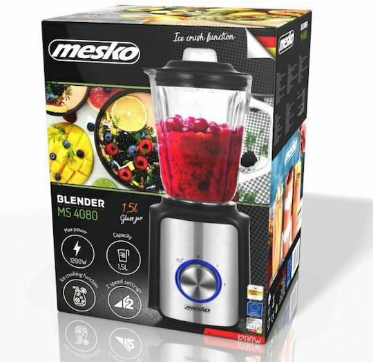 Mesko MS 4080 Mixer mit Glas Kanäta 1,5 l 1200W Schwarzes