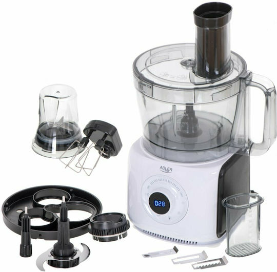Adler Multifunctional Food Processor 1000W with Pot 3.5lt White
