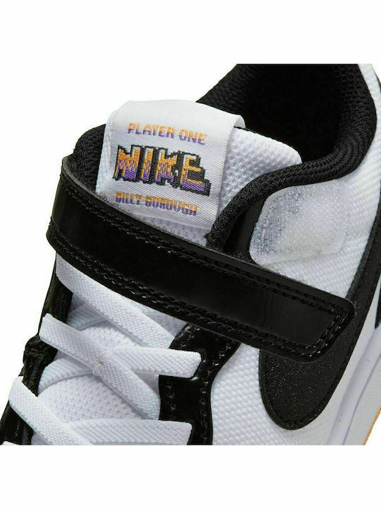 Court Kids Sneakers with Hoop & Loop Closure White