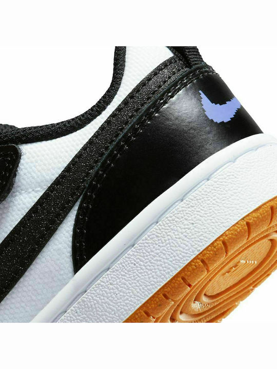 Court Kids Sneakers with Hoop & Loop Closure White