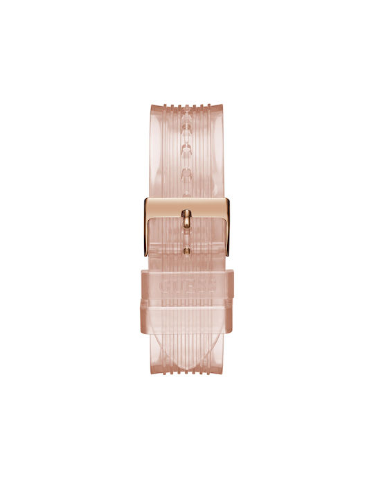 GC Watches Γυναικείο Ρολόι 39mm Χρονογράφος Μπαταρίας με Ροζ Καουτσούκ Λουράκι