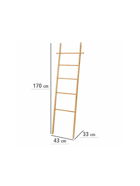 Wenko Bahari Floor Standing Bathroom Ladder with 5 Positions ​57x170cm Brown