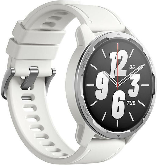 Xiaomi Watch S1 Active 47mm Wasserdicht mit Pulsmesser (Moon White)