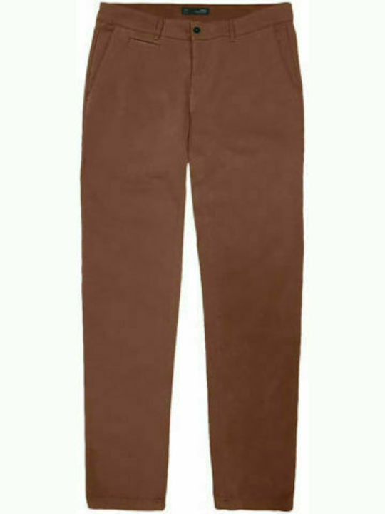 Double Men's Trousers Chino in Straight Line Copper