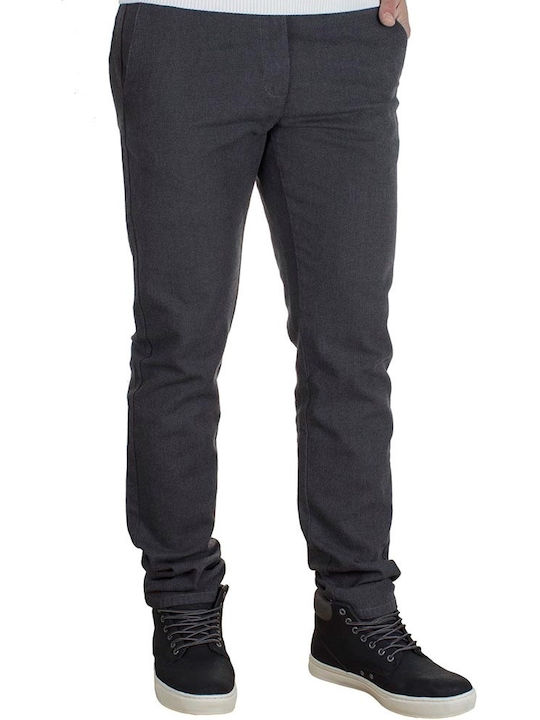 Double Men's Trousers Chino in Regular Fit Anthracite