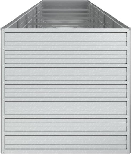 vidaXL Метална Кутия За Саксии Сребриста 480x80x77см