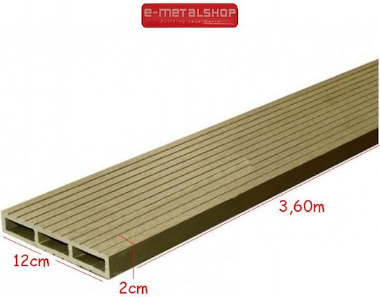Dedron Umzäunung Deck für den Garten Olivo aus WPC 360x12x2cm 1Stück