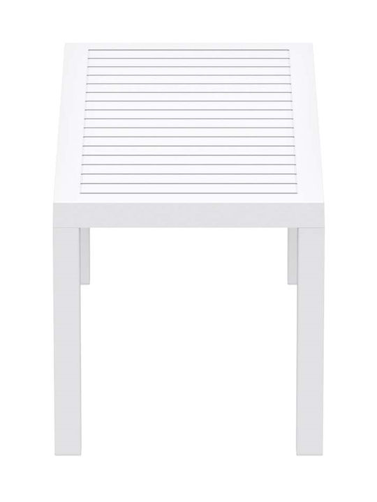 Sitting Room Table for Small Spaces Made of Polypropylene Ocean White 90x45x45cm