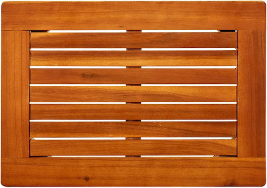 Sitting Room Table for Small Outdoor Spaces Made of Brown Acacia 50x35x36cm