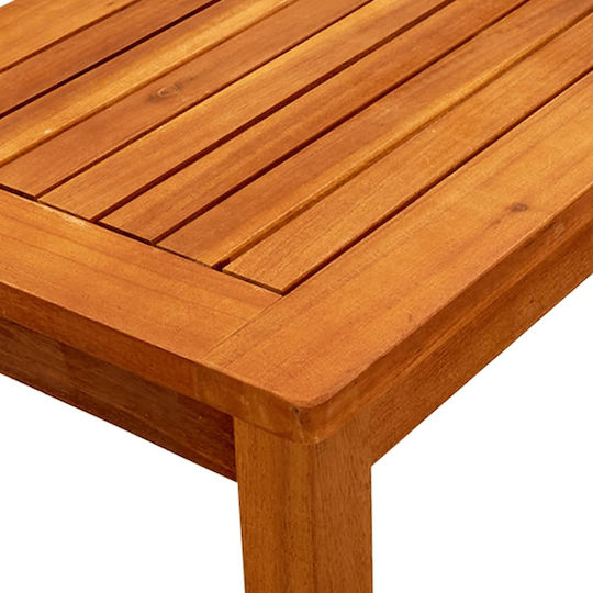 Sitting Room Table for Small Outdoor Spaces Made of Brown Acacia 50x35x36cm