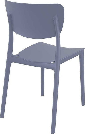 Outdoor Chair Polypropylene Monna 127 Dark Grey 45x53x82cm