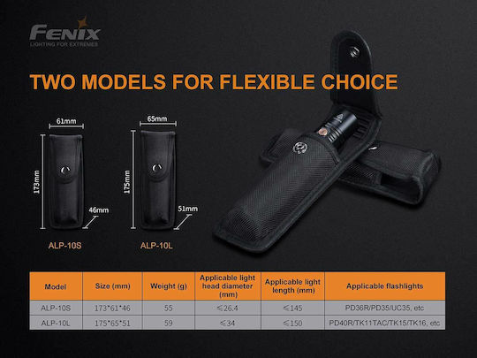 Fenix FNX.ALP10S Калъф за Фенери за Дюзи с Глава до 26,4 мм