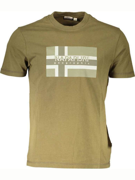 Napapijri Sovico Herren T-Shirt Kurzarm Khaki