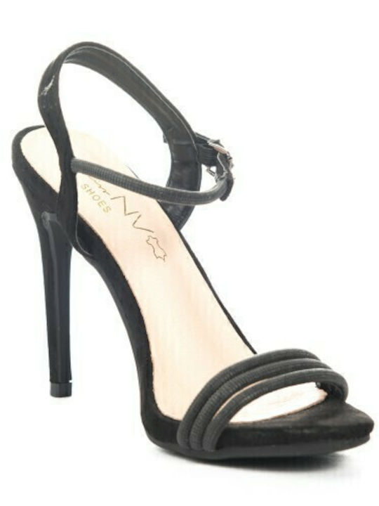 Suede Sandals Black