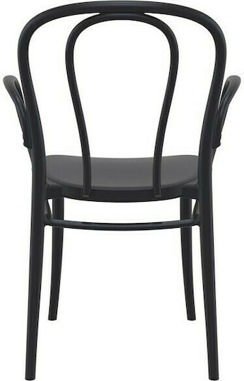 Καρέκλα Ζαππείου Πολυπροπυλενίου Victor XL Black 57x52x85εκ.