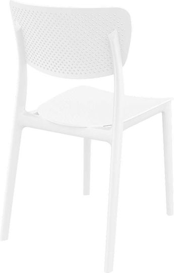 Scaun de exterior Polipropilenă Lucy 129 Alb 45x53x82cm