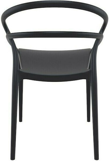 Outdoor Chair Polypropylene Pia Black 54x56x82cm