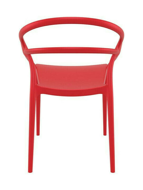 Scaun de exterior Polipropilenă Mila Roșu 57x56x82cm