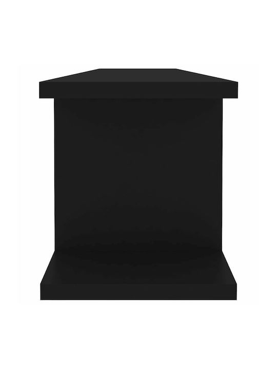 Black Wall Shelves (2 Pieces) 90x18x20 cm