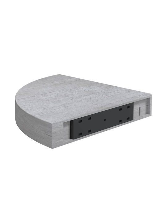 Corner Shelf Wall Grey Concrete 25x25x3.8cm