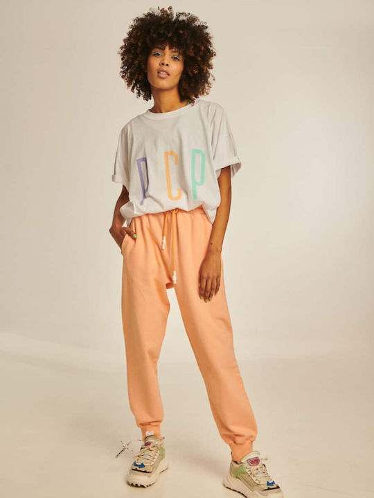 PCP Bae Hohe Taille Damen-Sweatpants Jogger Peach