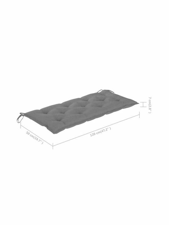Bench Outdoor Bamboo with Pillows 118x38x45cm