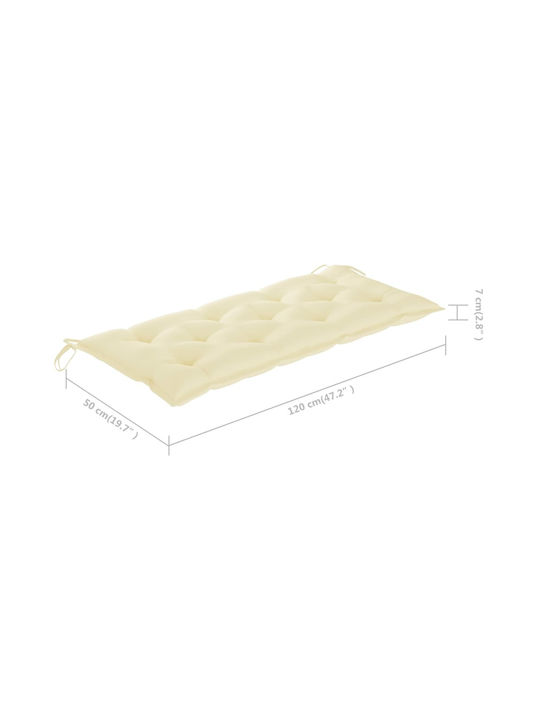 Bench Outdoor Bamboo with Pillows 118x38x45cm