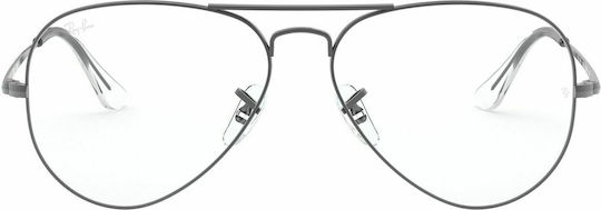 Ray Ban Aviator Metal Eyeglass Frame Silver RB6489 2502