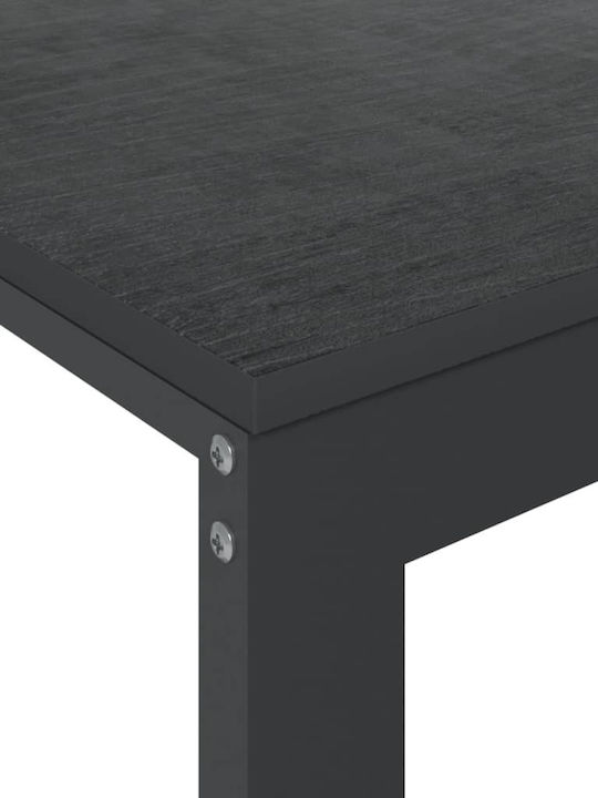 Birou Din Lemn Negru Cu Picioare Metalice 110x60x73cm