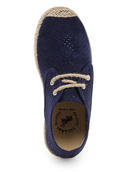 Kids Espadrilles with Laces Navy Blue