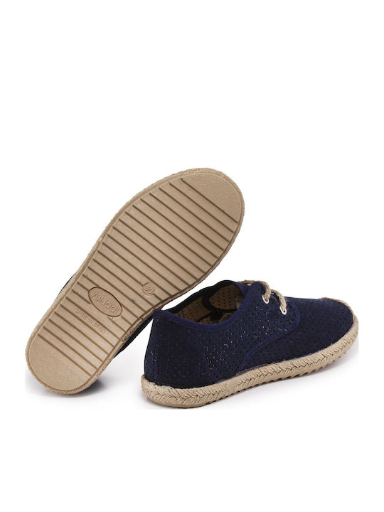 Kids Espadrilles with Laces Navy Blue