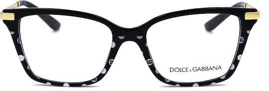 Dolce & Gabbana Γυναικείος Κοκκάλινος Σκελετός Γυαλιών Πεταλούδα σε Μαύρο Χρώμα DG3345 3316
