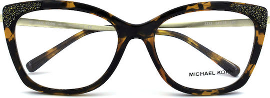 Michael Kors Eyeglass Frame Butterfly Brown Tortoise MK4077 3333