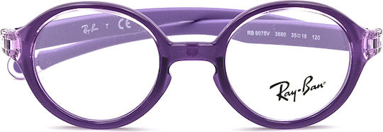 Ray Ban Children's Plastic Eyeglass Frame Purple RB9075V 3880