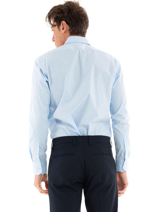 Long-sleeved Cotton Shirt Light/Pastel Blue