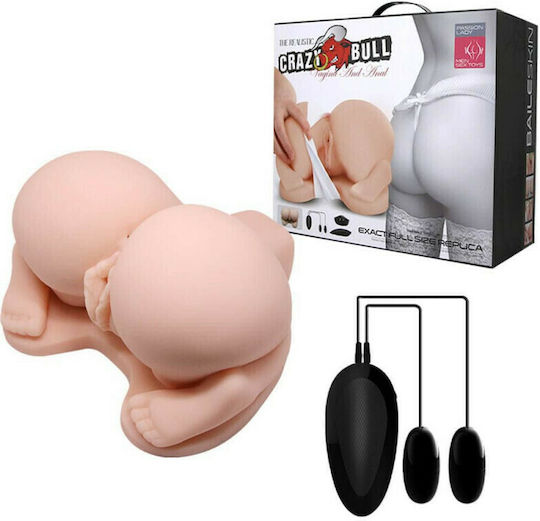 Crazy Bull Vagina & Anal Exact Full Size Replica Masturbator mit Vibration AD-214851 1Stück