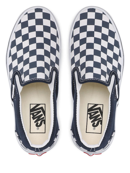 Checkerboard Текстил Мъжки Slip-On Dark Blue / White