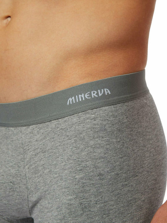 Minerva Herren Boxershorts Grey / Black mit Mustern 2Packung